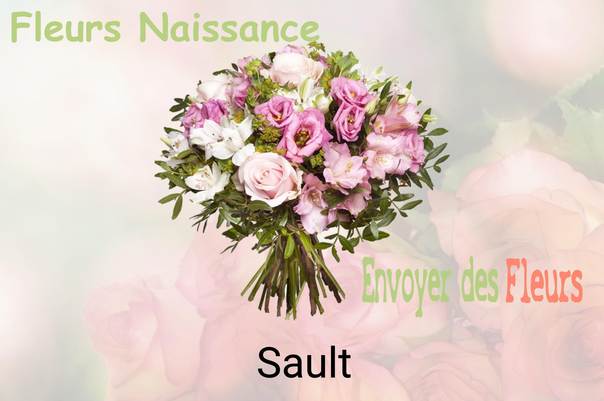 Bouquet de fleurs de naissance livré à Sault